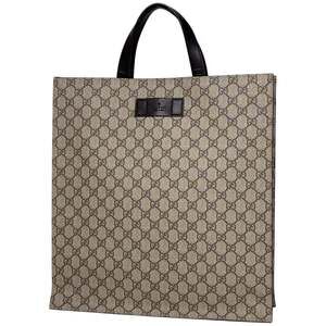GUCCI Black Coated Canvas Tote Bag